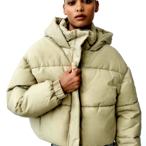 Zara washed effect puffer anorak - Picture 3 of 4